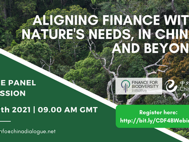Event: Aligning finance with nature’s needs, in China and beyond